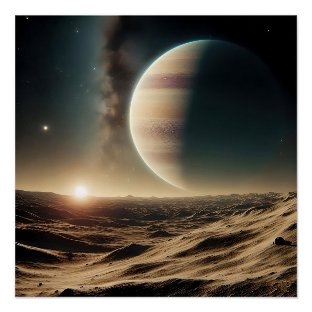 Dusty Moon of a Gas Giant Poster (Front)