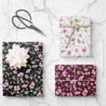 Dusty Navy Blue Pink Hibiscus Bloom Wedding Shower Wrapping Paper Sheet<br><div class="desc">fffttyy</div>
