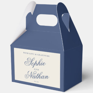 Dusty Navy Winter Wedding Favour Boxes