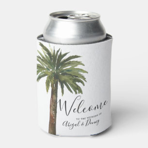 Dusty Palms Coastal Wedding Can Cooler