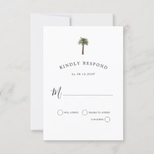 Dusty Palms Wedding Celebration RSVP Response