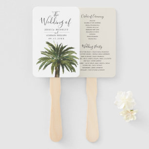 Dusty Palms   Wedding Program Hand Fan