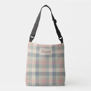 Dusty Pastel Checks Crossbody Bag