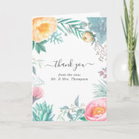 Dusty Pastel Tropical Floral Summer Wedding Photo