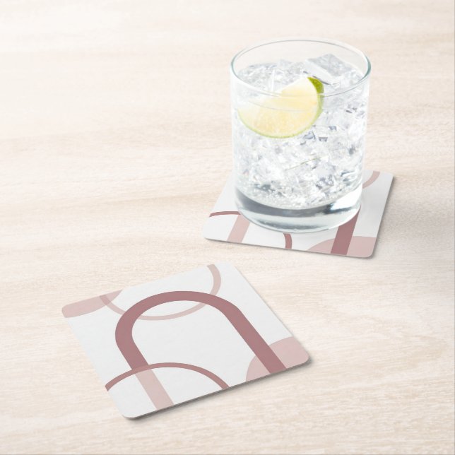 Dusty Pink Abstract Arch Coaster Set (Insitu)