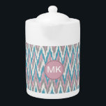 Dusty Pink and Blue iKat<br><div class="desc">Dusty Pink and blue with a hint of champagne iKat We are celebrating the New 2013 colour trends in this fun iKat tribal zigzag pattern - using colours from the new COLOR PALETTE 2013 - We have left all of the images used in this design customisable - You can play...</div>