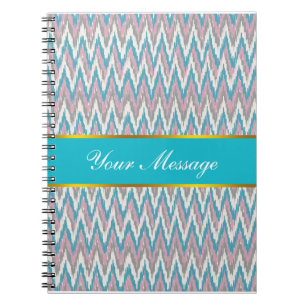 Dusty Pink and Blue iKat Notebook