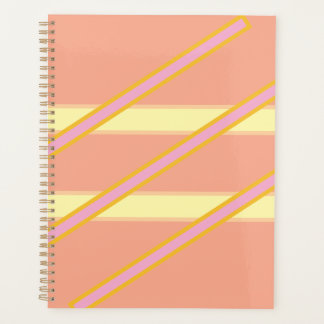 Dusty Pink and Cream Horizontal Stripes  Planner