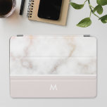 Dusty Pink and Gold Marble Monogram iPad Mini Cover<br><div class="desc">Custom-designed iPad case featuring modern dusty pink and marble design with personalised monogram.</div>