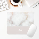 Dusty Pink and Gold Marble Monogram Mouse Pad<br><div class="desc">Custom-designed mouse pad featuring modern dusty pink and marble design with personalised monogram.</div>