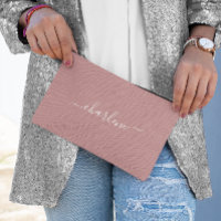 Dusty Pink and White Elegant Name
