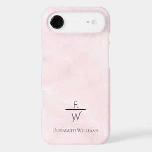 Dusty pink and white marble glitter personalised