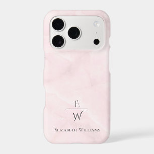 Dusty pink and white marble glitter personalized 