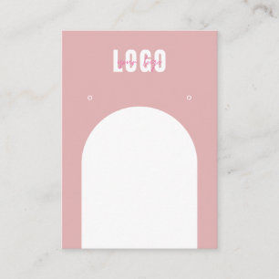 Dusty Pink Arch Add Logo Jewellery Earrings Displa Business Card