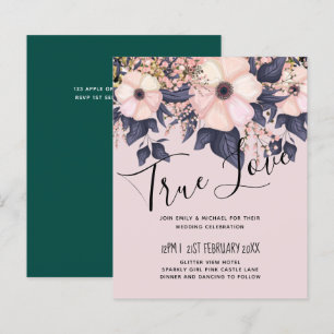 Dusty Pink Blue Floral Wedding Budget