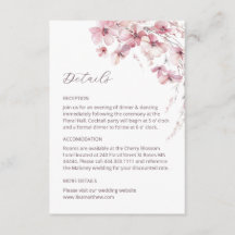 Dusty Pink Boho Wildflowers Details Enclosure Card