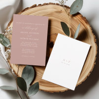 Dusty Pink Classic Minimal Wedding
