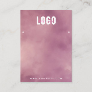 Dusty Pink Custom Logo Jewellery Earrings Display Business Card