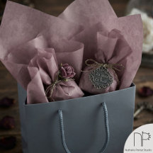 Dusty Pink Fleur de Lis Pattern Tissue Paper