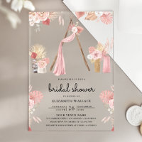 Dusty Pink Floral Boho Beach Arbor Bridal Shower
