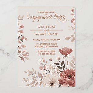 Dusty Pink Floral Engagement Party