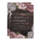 Dusty Pink Floral Roses Rustic Wood & Lace Wedding