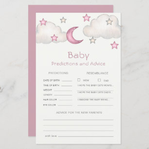 Dusty Pink Girl Baby Shower Predictions & Advice