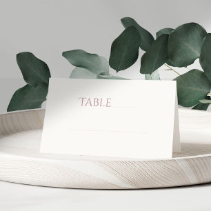 Dusty Pink & Ivory Table Number Place Escort Card