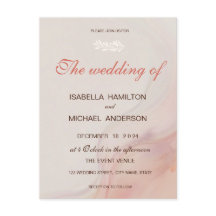 Dusty Pink Marble Script Calligraphy White Branch