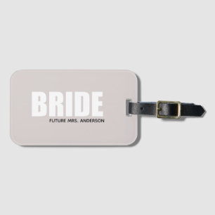Dusty Pink minimalist Wedding Bride Bag Tag