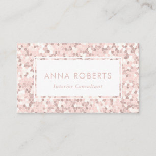 Dusty Pink Mosaic pattern business card