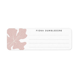 Dusty Pink Name Lined Blank Template Herb Floral 