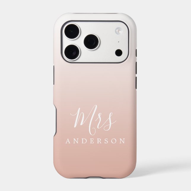 Dusty Pink Ombre Script Future Mrs Name (Back)