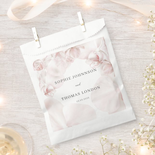 Dusty pink orchid watercolor wedding favour bags (Clipped)