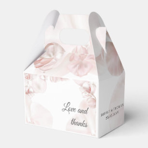 Dusty pink orchid watercolor wedding favour box