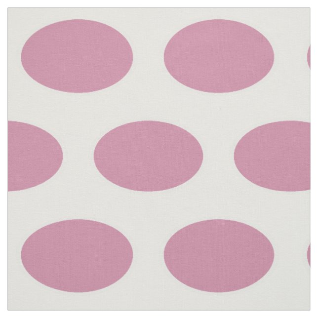 Dusty pink ovals ln white background fabric (Swatch)