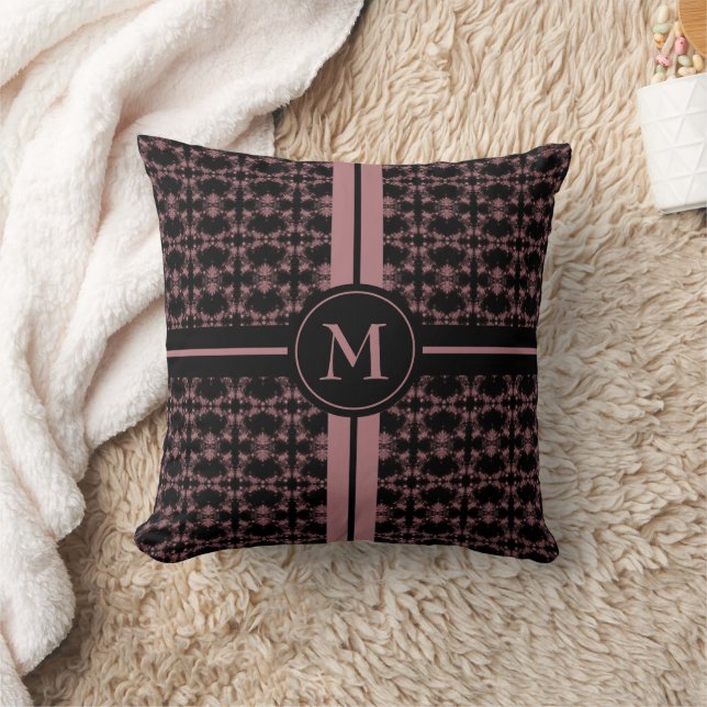 Dusty Pink Pattern Monogrammed Cushion (Blanket)