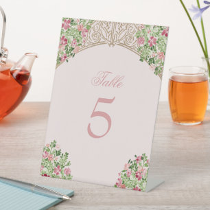 Dusty Pink Regal Doors Faux Foil Wedding Pedestal Sign