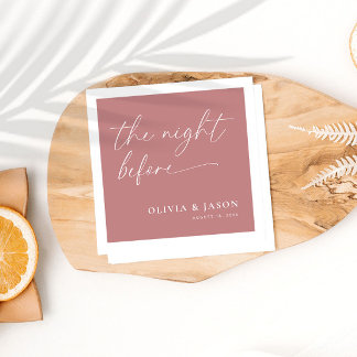 Dusty Pink Rehearsal Dinner Napkin