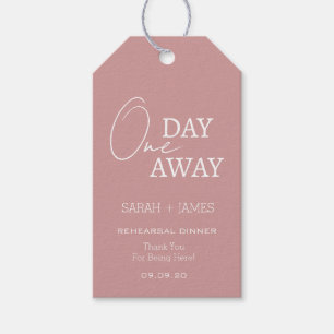 Dusty Pink Rehearsal Dinner Wedding Thank You  Gift Tags