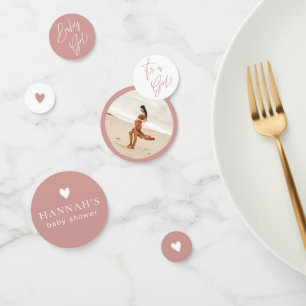 Dusty Pink/ Rose Baby Shower Custom Confetti