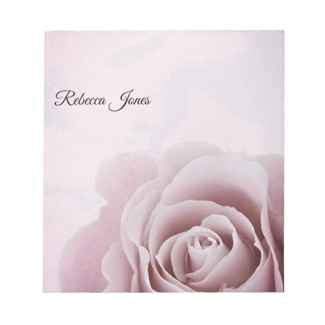Dusty Pink Rose Notepad (Front)