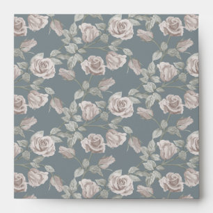 Dusty Pink Rose Vine Envelope