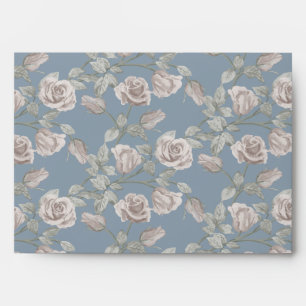 Dusty Pink Rose Vine Envelope
