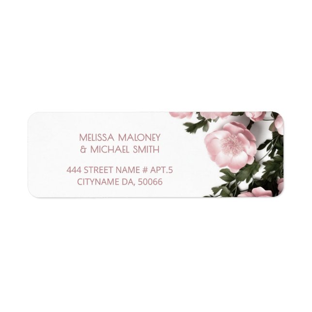Dusty Pink Roses Cottagecore  Wedding (Front)