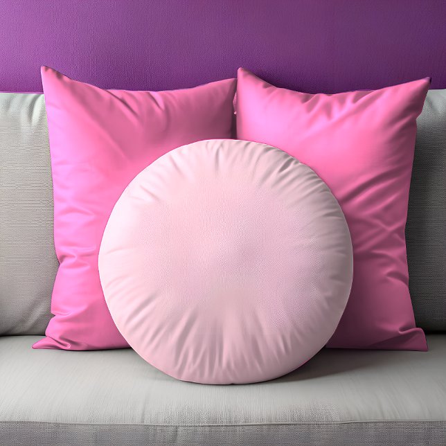 Dusty Pink Round Pillow (Dusty Pink Solid Round Pillow)