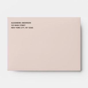 Dusty Pink Simple Minimalist Coloured Envelope