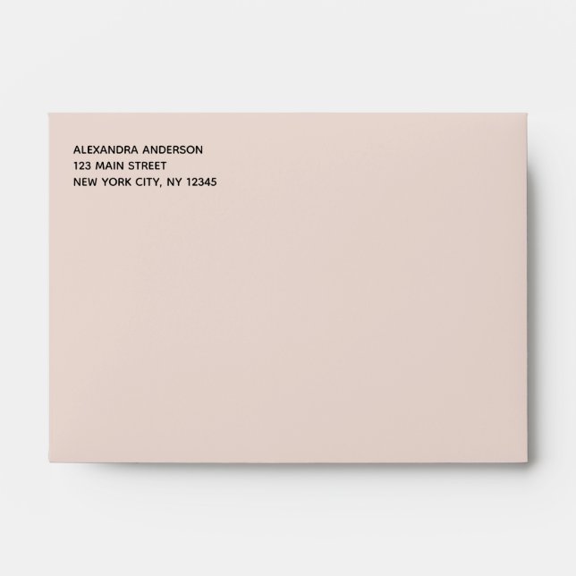 Dusty Pink Simple Minimalist Coloured Envelope (Front)