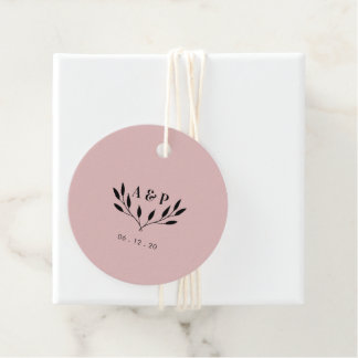 Dusty Pink | Simple Modern Wedding Thank you Gift Favour Tags