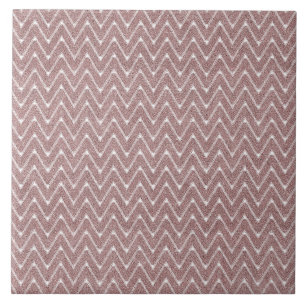 Dusty Pink Small Chevron Pattern Tile